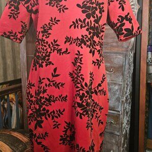 Olivia Matthews XL Red and Black Cocktail Dress